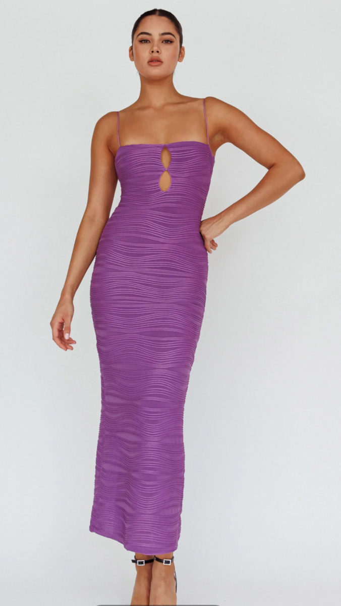 Sally purple long dress $149