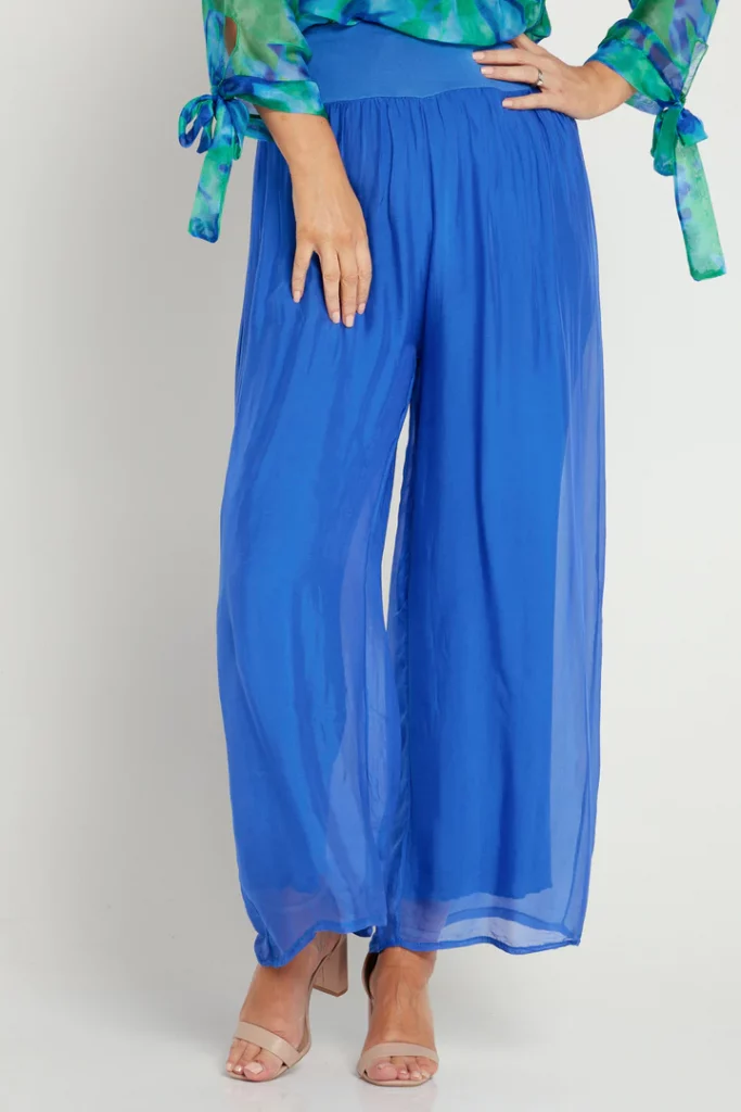 LSP21-255A layered silk pants $125